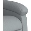 Elektrické zvedací masážní polohovací křeslo textil [3204014] (Barva Světle šedá)