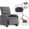 Elektrické zvedací masážní polohovací křeslo textil [3204014] (Barva Světle šedá)