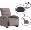 Elektrické zvedací masážní polohovací křeslo textil [3204014] (Barva Světle šedá)