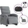 Elektrické zvedací masážní polohovací křeslo textil [3204014] (Barva Světle šedá)