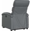 Elektrické zvedací masážní polohovací křeslo koženka [3204061] (Barva Černá)