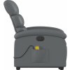 Elektrické zvedací masážní polohovací křeslo koženka [3204061] (Barva Černá)