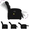 Elektrické zvedací masážní polohovací křeslo koženka [3204061] (Barva Černá)