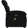 Elektrické zvedací masážní polohovací křeslo koženka [3204061] (Barva Černá)