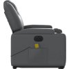 Elektrické zvedací masážní polohovací křeslo umělá kůže [3204454] (Barva Šedá)