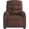Masážní polohovací křeslo umělá kůže [374142] (Barva Hnědá)