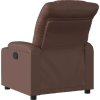 Polohovací křeslo umělá kůže [374135] (Barva Hnědá)