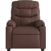 Polohovací křeslo umělá kůže [374135] (Barva Hnědá)
