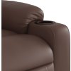 Polohovací křeslo umělá kůže [374135] (Barva Hnědá)