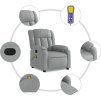Elektrické masážní polohovací křeslo textil [3205304] (Barva Světle šedá)