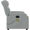 Elektrické masážní polohovací křeslo textil [3205304] (Barva Světle šedá)