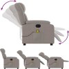 Elektrické masážní polohovací křeslo textil [3205304] (Barva Světle šedá)