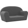 2místná pohovka světle měkký plyš [356988] (Barva Antracitová)