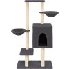Škrabadlo pro kočky se sisalovými sloupky 117 cm [172120] (Barva Tmavě šedá)