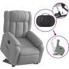 Elektrické zvedací polohovací křeslo textil [3205341] (Barva Tmavě šedá)
