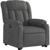 Elektrické zvedací polohovací křeslo textil [3205341] (Barva Tmavě šedá)
