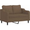 2dílná sedací souprava s poduškami textil [3201805] (Barva Hnědá)