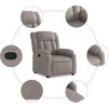 Masážní polohovací křeslo textil [373594] (Barva Taupe)