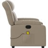 Masážní polohovací křeslo umělá kůže [373568] (Barva Krémová)