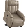 Zvedací polohovací křeslo umělá kůže [3205265] (Barva Krémová)
