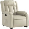 Zvedací polohovací křeslo umělá kůže [3205265] (Barva Krémová)