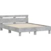 Rám postele s čelem 140 x 190 cm kompozitní dřevo [3207439] (Barva Šedá sonoma)