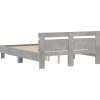 Rám postele s čelem 140 x 190 cm kompozitní dřevo [3207439] (Barva Šedá sonoma)