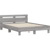Rám postele s čelem 140 x 190 cm kompozitní dřevo [3207439] (Barva Šedá sonoma)