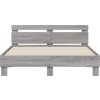 Rám postele s čelem 140 x 190 cm kompozitní dřevo [3207439] (Barva Šedá sonoma)