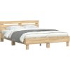 Rám postele s čelem 140 x 190 cm kompozitní dřevo [3207439] (Barva Šedá sonoma)