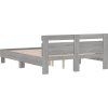 Rám postele s čelem 140 x 190 cm kompozitní dřevo [3207439] (Barva Šedá sonoma)