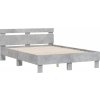 Rám postele s čelem 120 x 190 cm kompozitní dřevo [3207451] (Barva Betonová šedá)