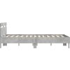 Rám postele s čelem 120 x 190 cm kompozitní dřevo [3207451] (Barva Betonová šedá)