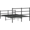 Kovový rám postele s hlavovým a nožním čelem 140 x 190 cm [355383] (Barva Černá)