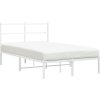 Kovový rám postele s čelem 120 x 200 cm [355363] (Barva Černá)
