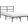 Kovový rám postele s čelem 120 x 200 cm [355363] (Barva Černá)