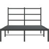 Kovový rám postele s čelem 120 x 200 cm [355363] (Barva Černá)