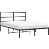 Kovový rám postele s čelem 135 x 190 cm [355413] (Barva Bílá)