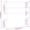 Kovové náhradní čelo postele 100 cm [355443] (Barva Bílá)