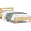 Rám postele s čelem a LED osvětlením 90 x 190 cm [838745] (Barva dub sonoma)