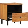 Noční stolky 2 ks 40 x 33 x 46 cm masivní akáciové dřevo [356862] (Barva Přírodní)