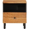 Noční stolky 2 ks 40 x 33 x 46 cm masivní akáciové dřevo [356862] (Barva Přírodní)
