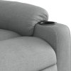 Elektrické masážní polohovací křeslo textil [3206571] (Barva Tmavě šedá)