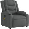 Elektrické masážní polohovací křeslo textil [3206571] (Barva Tmavě šedá)