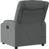 Elektrické masážní polohovací křeslo textil [3206571] (Barva Tmavě šedá)