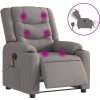 Elektrické masážní polohovací křeslo textil [3206571] (Barva Tmavě šedá)