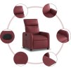 Polohovací křeslo umělá kůže [374188] (Barva Červená)