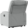 Zvedací masážní polohovací křeslo textil [3206576] (Barva Světle šedá)