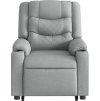 Zvedací masážní polohovací křeslo textil [3206576] (Barva Světle šedá)