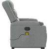 Zvedací masážní polohovací křeslo textil [3206576] (Barva Světle šedá)